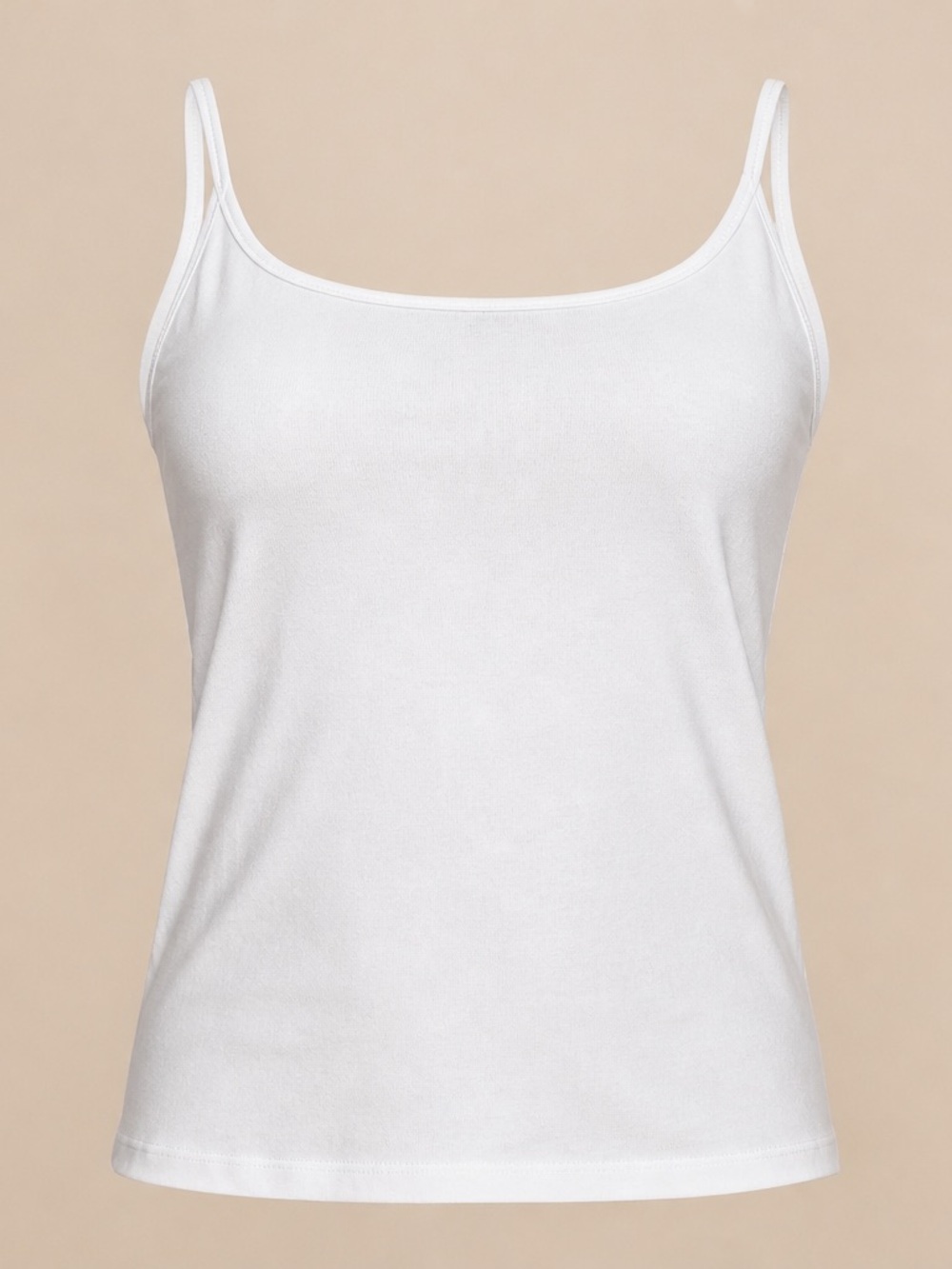 Eileen Fisher Classic Women's White Tank Top - Sleeveless Scoop Neck #212